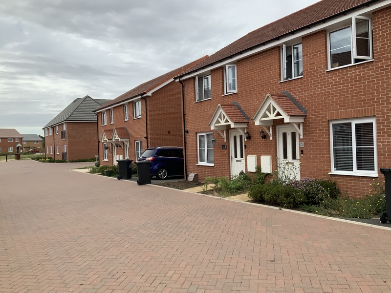Row of new build houses